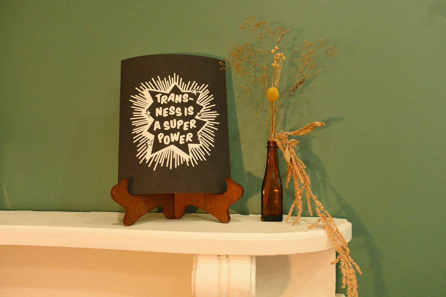 "transness is a superpower" print