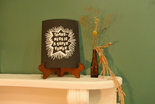 "transness is a superpower" print