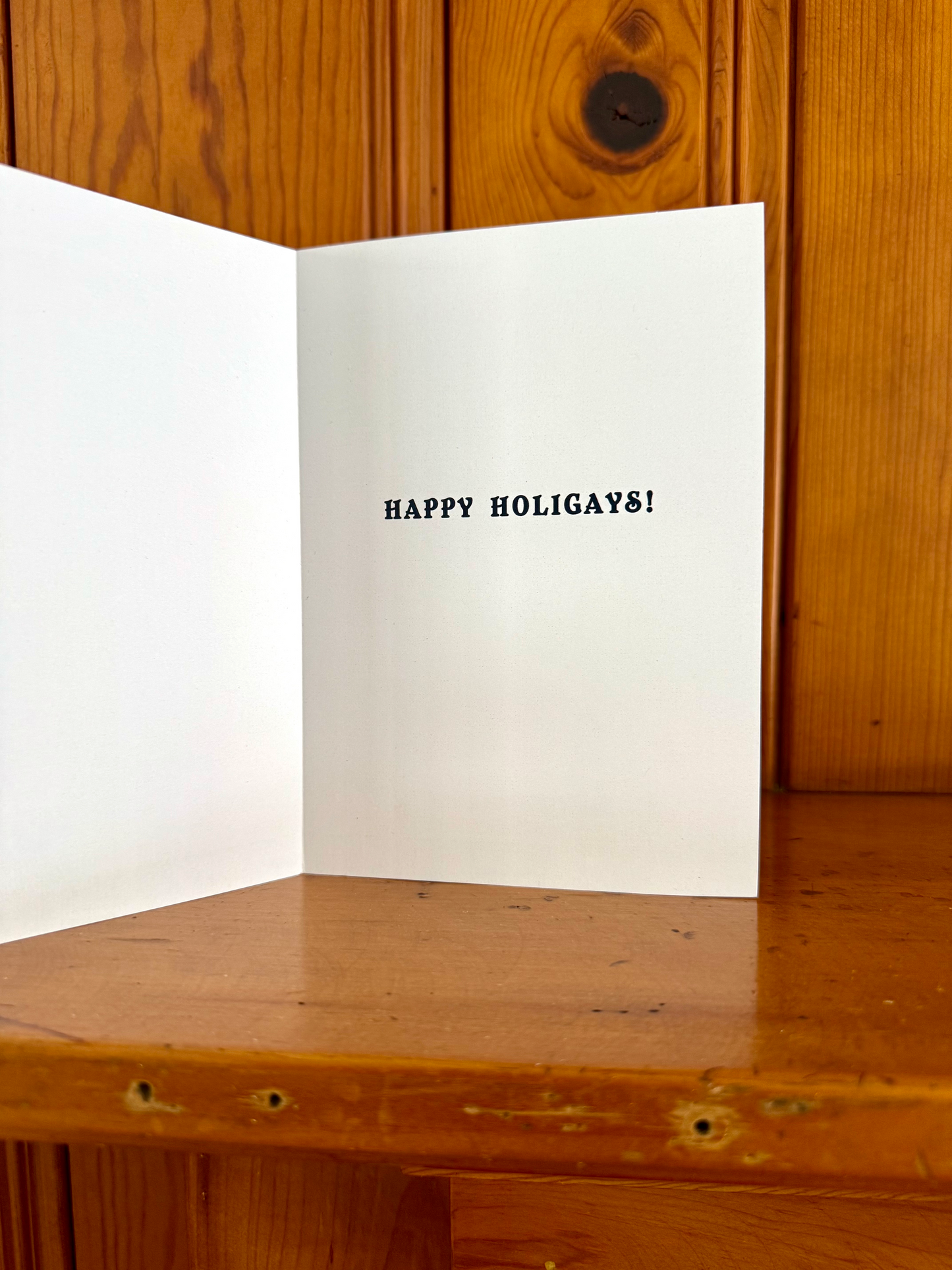 "make the yuletide gay" greeting card