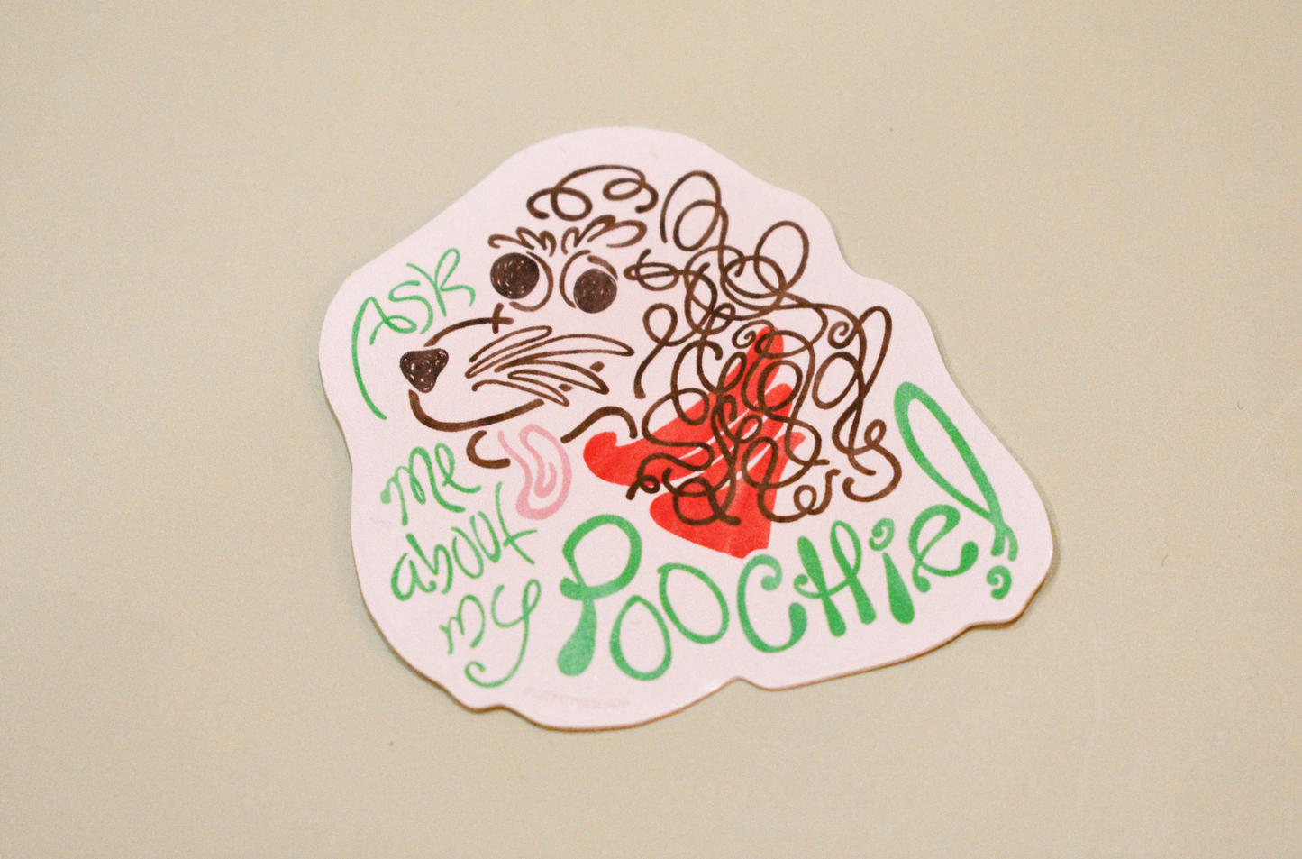 "poochie" sticker